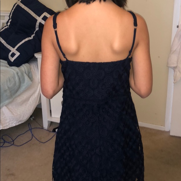 hollister navy blue lace dress - Picture 4 of 5